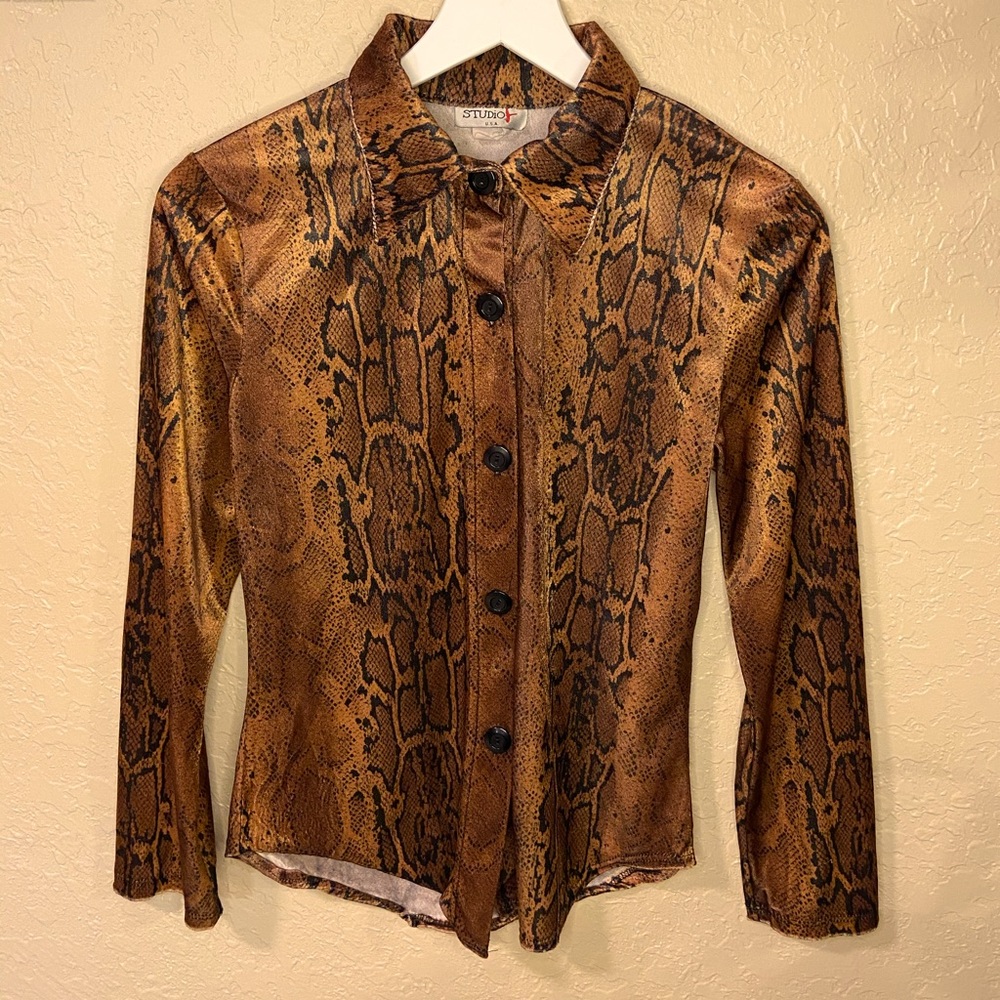 Snake Skin Button Down